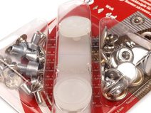 Knoflík stiskací WUK Ø15 mm staromosaz