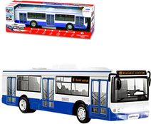 Autobus MHD 28cm česky hlásí zastávky funkční dveře na baterie Světlo Zvuk CZ