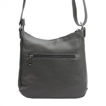 MiaMore Kožená crossbody dámská kabelka se třemi oddíly červená