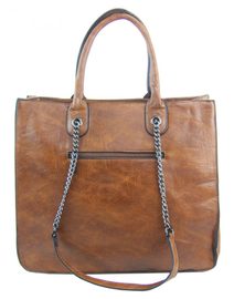 Elegantní větší černá dámská kabelka do ruky S684 GROSSO