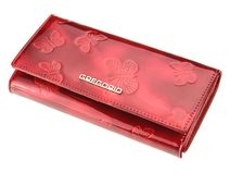 Červená dámská kožená peněženka v krabičce Cavaldi