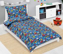 Povlečení krepové Junior - 140x200, 70x90 cm kočky - dětský motiv