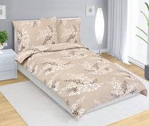 Povlečení krepové Béžová,Hnědá,Bílá 80/412
