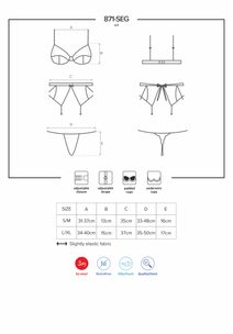 Okouzlující podvazkový pás Romanesa garter belt - Obsessive