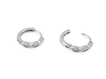 Náušnice z nerezové oceli kroužky s broušenými kamínky