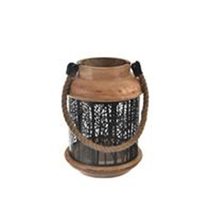 Svícen mango/plech BLACK 18x18x25 cm