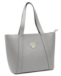 Velká dámská nylonová shopper kabelka přes rameno světlá fialová