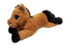 PLYŠ Kůň plyšový ležící 80cm hnědý *PLYŠOVÉ HRAČKY*