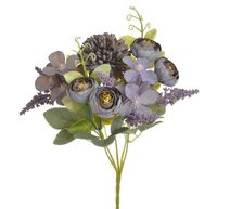 Kytice mix s ranunculusem - šedá