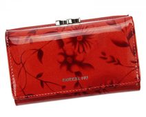 Luxusní červená dámská kožená peněženka RFID v dárkové krabičce