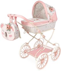 Kočárek golfové hole červené puntíkované pro panenku miminko kov v sáčku