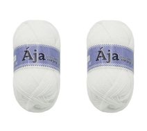 SET 2ks - Příze ÁJA Bílá 900 50g / 217 m