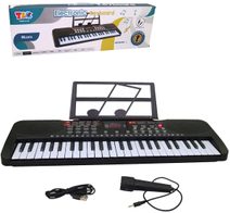 Piáno elektronický klavír 49 kláves dětský keyboard s mikrofonem na baterie Zvuk