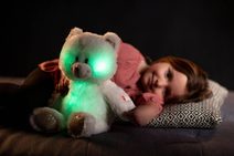 Baby usínáček s medvídkem a světluškami 3v1 na baterie Světlo Zvuk
