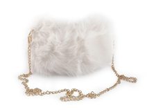 Kožešinová kabelka s kovovým řetízkem 24x19 cm