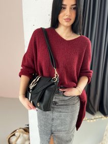 GROSSO Černo-zlatá kabelka přes rameno / crossbody