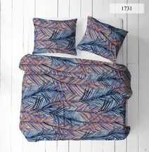 Povlečení hladká bavlna LUX - Palmy 140x200+70x90 cm