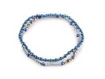 Pružné náramky z hematitu sada 2 ks