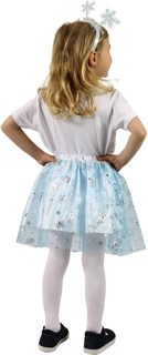 KARNEVAL Šaty zimní víla tutu sukýnka s čelenkou 3-7 let (104-146cm) *KOSTÝM*