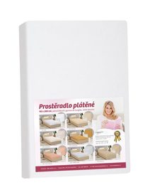 Prostěradlo plátěné Bílá 172/201