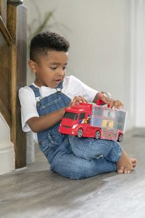 Teamsterz přeprava aut set nákladní auto tahač / kufřík 2v1 + 4 autíčka