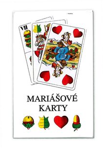 Karty mariášové dvouhlavé papírová krabi