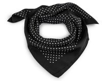 Saténový šátek puntík 65x65 cm