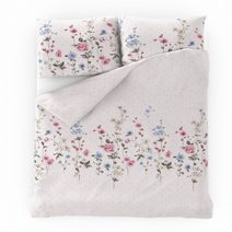 Bavlněné povlečení DELUX 220x200, 70x90cm LOUKA růžová