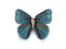 Brož motýl textilní