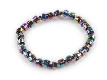 Náramek pružný hematitový