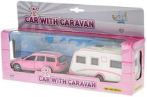 Set auto Volvo V70 + karavan 30cm model kovový zpětný chod v krabici