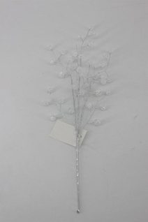 Dekorační větvička s korálky X7588 - 32 cm