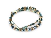 Pružné náramky z hematitu sada 2 ks