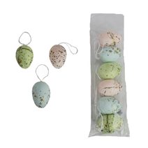 Velikonoční vajíčka k zavěšení, 6 ks X6925 - dia 3 x 4 cm