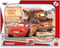 Puzzle Blesk a Burák Auta (Cars) 12 dílků 30x23cm skládačka v krabici