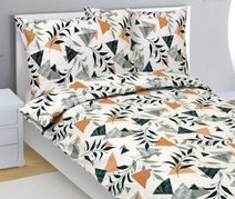 Povlečení krepové Krémová,Oranžová,Šedá 80/207