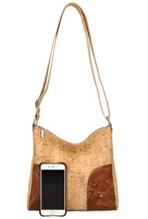Korková crossbody dámská kabelka MSR12 hnědá