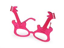 Karnevalové brýle motýl, kytara metalické