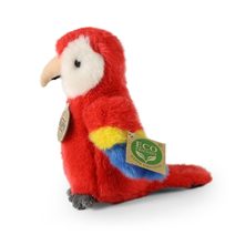 Plyšový pták papoušek červený ara 16 cm ECO-FRIENDLY