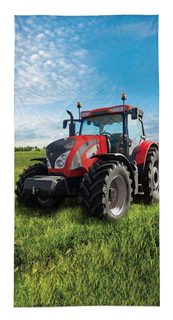 Osuška Traktor red Bavlna - Froté, 70/140 cm