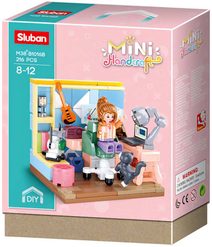 SLUBAN Mini Handcraft Studentský pokoj 216 dílků + 1 figurka STAVEBNICE