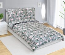 Povlečení bavlněné Šedá,Růžová,Zelená 90/245