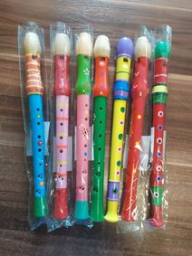 DŘEVO Flétna dětská malovaná 32cm různé druhy *HUDEBNÍ NÁSTROJE*