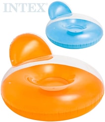 Kruh s opěrkou 137x122cm nafukovací sedačka do vody 2 barvy