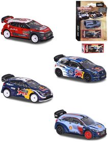 MAJORETTE Autíčko sportovní kovové WRC set se sběratelským boxem