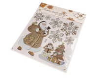 Vánoční samolepky plastické 3D na okna a dveře