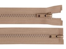 Zip kostěný 5 mm dělitelný 2 jezdce 90 cm (bundový)
