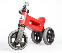 Odrážedlo FUNNY WHEELS Rider Sport červené 2v1, výška sedla 28/30cm nosnost 25kg 18m+ v krabici