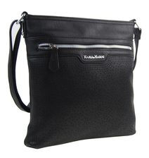 Praktická velká dámská crossbody kabelka 47-MH černá