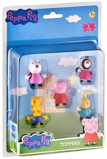 ADC Razítko figurka 6-8cm prasátko Peppa Pig set 5ks 3 druhy blister